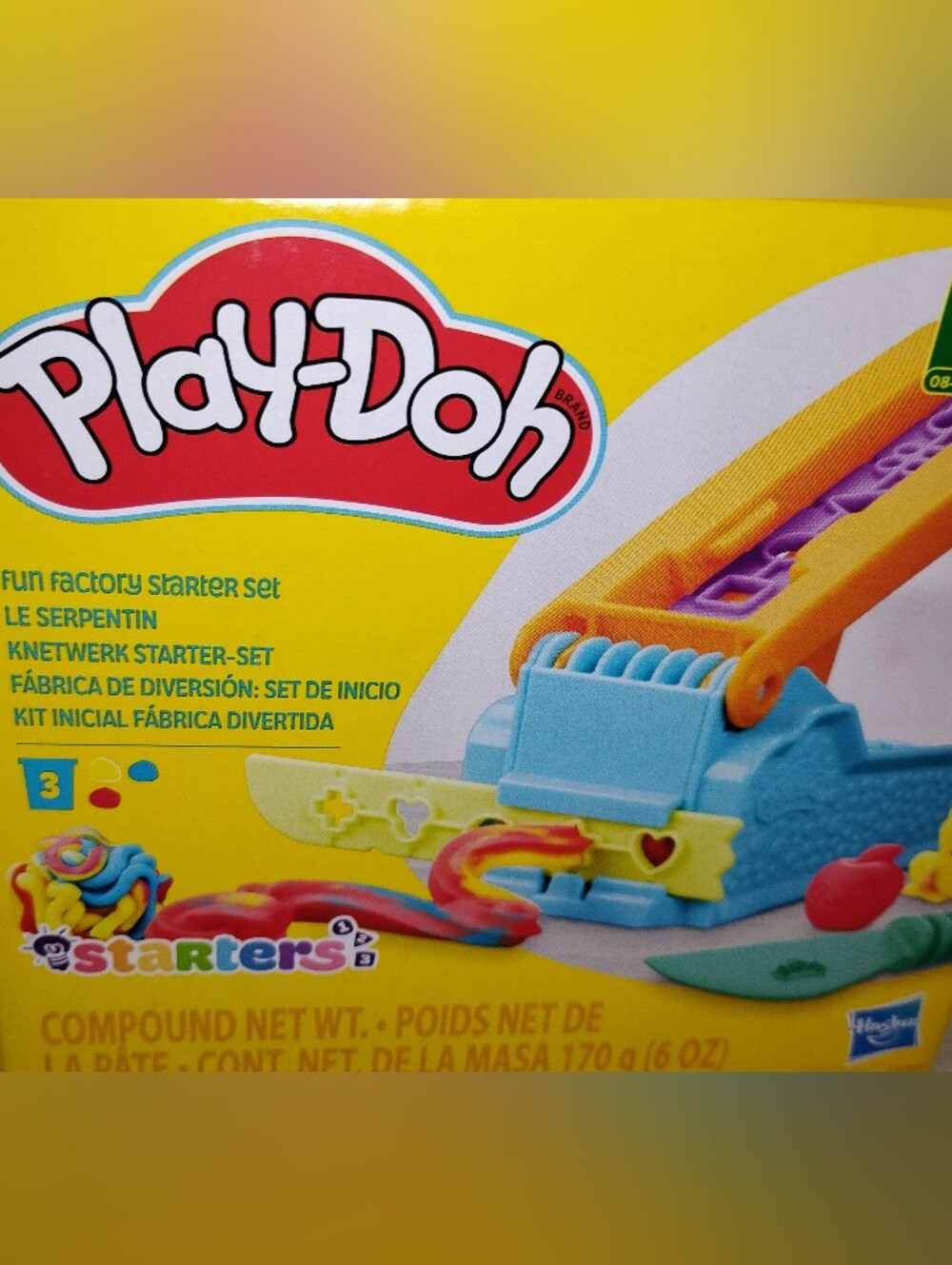 Kids' Playdoh Factory Starter Set  - Yellow & Blue